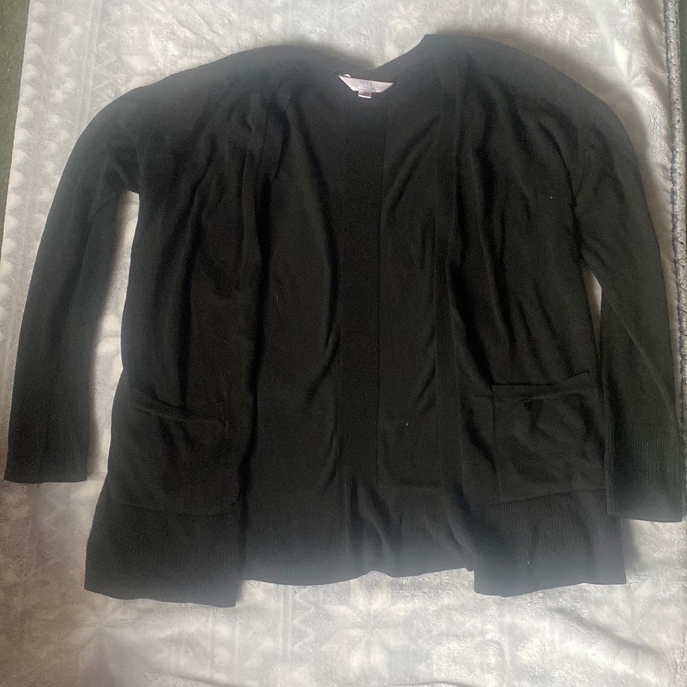 Time and true black cardigan